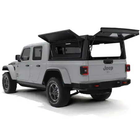 Hardtop Contour noir lisse sans fenêtre latérale pour Jeep Gladiator 2019+ Alu-Cab
